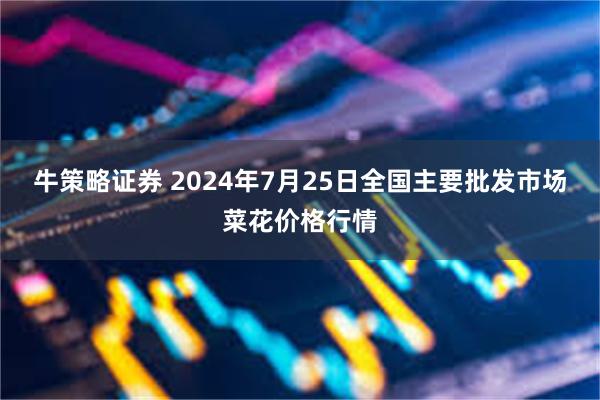 牛策略证券 2024年7月25日全国主要批发市场菜花价格行情